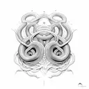 kundalini two headed snake chakra tattoo design idea