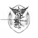 Cupid with Ak tattoo design idea