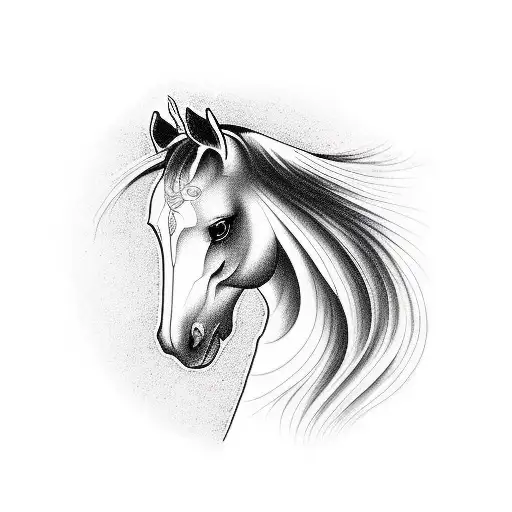 Horse sketch Black and White Stock Photos & Images - Alamy