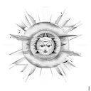 virgo sun, aries moon tattoo design idea