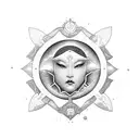 virgo sun, aries moon tattoo design idea