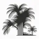 4  bended palms in a pixel style  tattoo design idea
