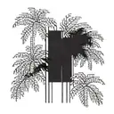 4  bended palms in a pixel style  tattoo design idea