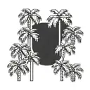 4  bended palms in a pixel style  tattoo design idea