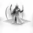 Eowyn slaying the Witch King in the style of frank frazetta   tattoo design idea