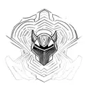 Loki helmet tattoo design idea