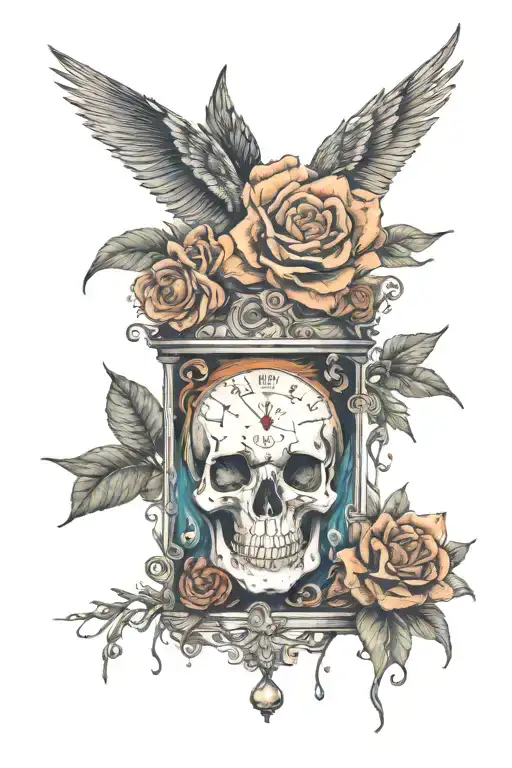 the dead memento will live tattoo design idea