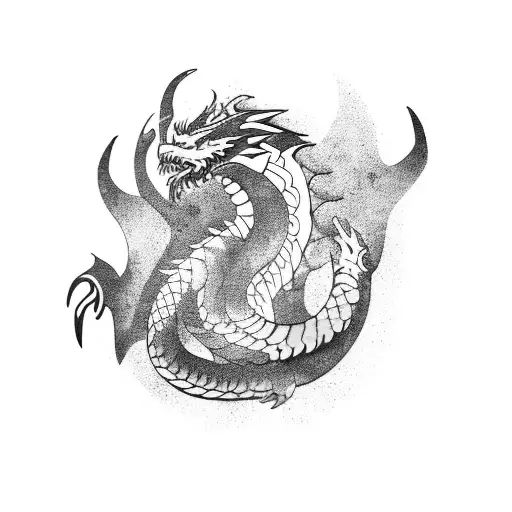 Nordic dragon forearm tattoo  tattoo design idea
