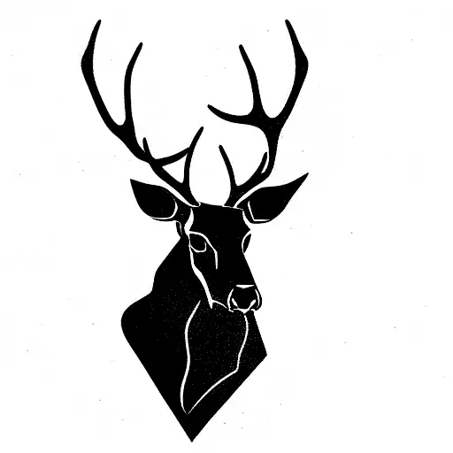 swedish elk full body tattoo design idea