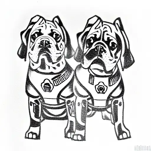 ultramarines dogs tattoo design idea