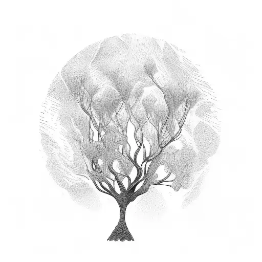 willow tree tattoo design idea