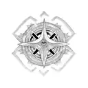 Hunter X Hunter Phantom Troupe symbol surrounded by intricate blackwork patterns tattoo design idea