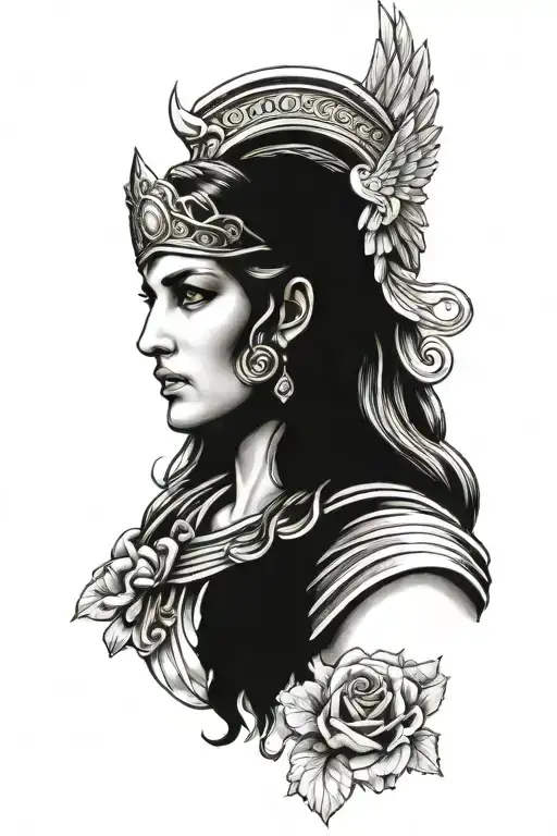 Greek Goddess Athena goddess tattoo design idea
