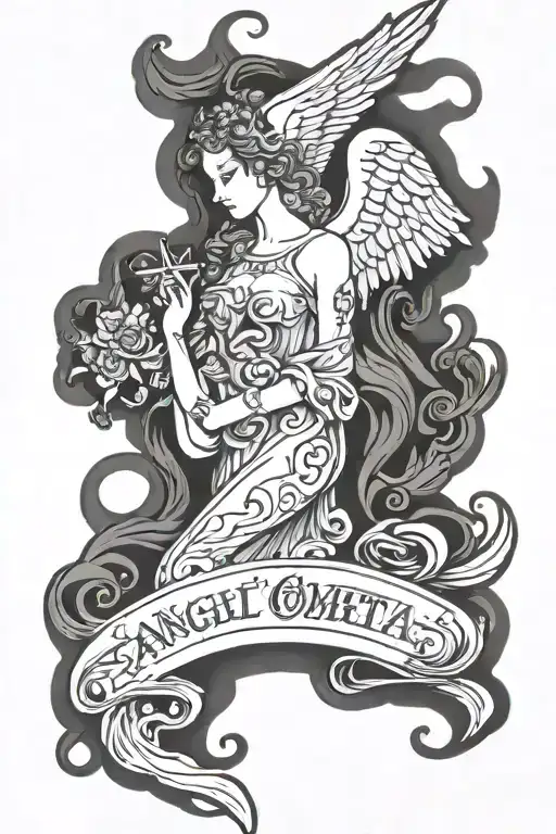 angel omerta oath tattooed tattoo design idea