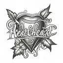 Heartbeat tattoo with the name Matthew under it in thin font with a cross added tattoo design idea