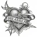 Heartbeat tattoo with the name Matthew under it in thin font with a cross added tattoo design idea