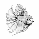 betta fish tattoo design idea