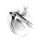 betta fish tattoo design idea