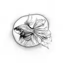 betta fish tattoo design idea