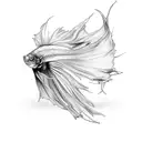 betta fish tattoo design idea