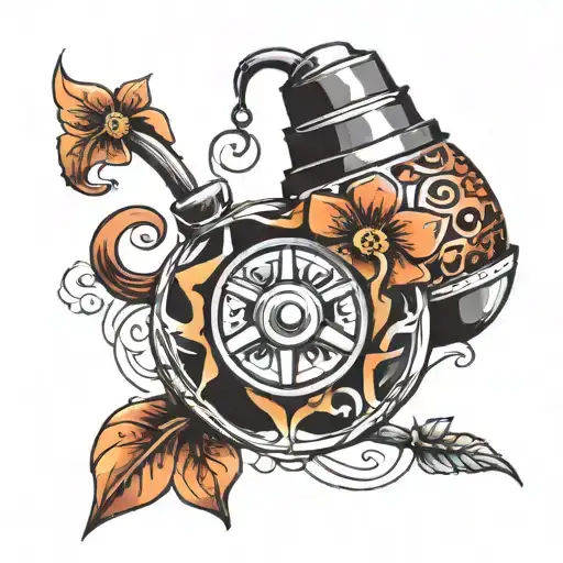 spinning top  tattoo design idea