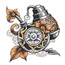 spinning top  tattoo design idea