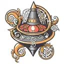 spinning top  tattoo design idea