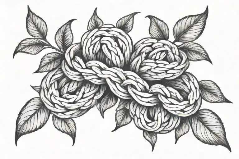 three dates incorporated in sailor's knot tattoo design idea