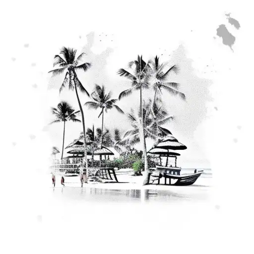 beach bali tattoo design idea