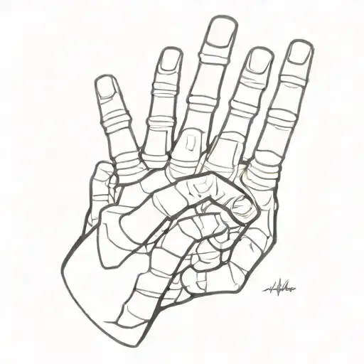 skeleton hand holding car tire tattoo design idea
