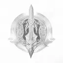 narsil sword tattoo design idea