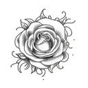 Flowers and leave in vine tattoo design idea