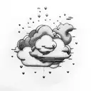 cloud and storm  tattoo design idea