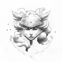 cloud and storm  tattoo design idea