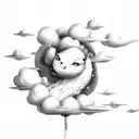 cloud and storm  tattoo design idea