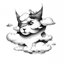 cloud and storm  tattoo design idea