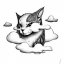 cloud and storm  tattoo design idea