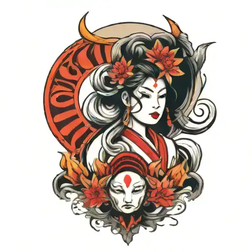amaterasu goddess tattoo design idea