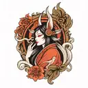 amaterasu goddess tattoo design idea