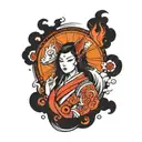 amaterasu goddess tattoo design idea