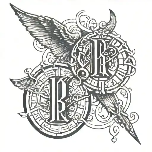 the dates august 31 1980 and may 18 1979 in roman numerals one above the other  tattoo design idea