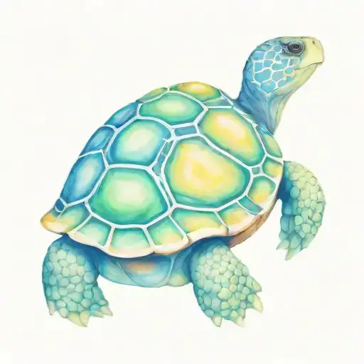 tortoise small and cute tattoo design idea