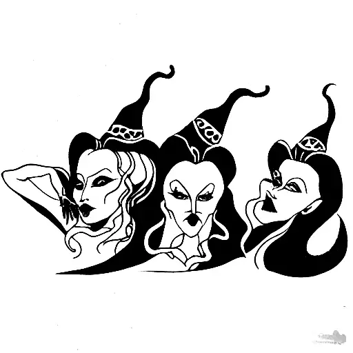 hocus pocus Sanderson sisters tattoo design idea