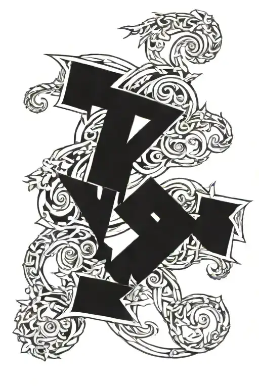 two roman numeral dates intertwined bicep tattoo design idea