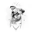 dog bone tattoo design idea