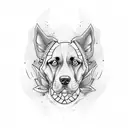 dog bone tattoo design idea