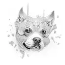 dog bone tattoo design idea