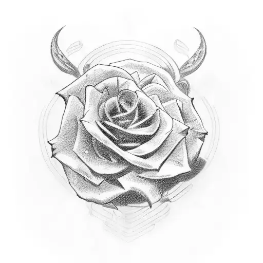 old testament rose around  tattoo design idea