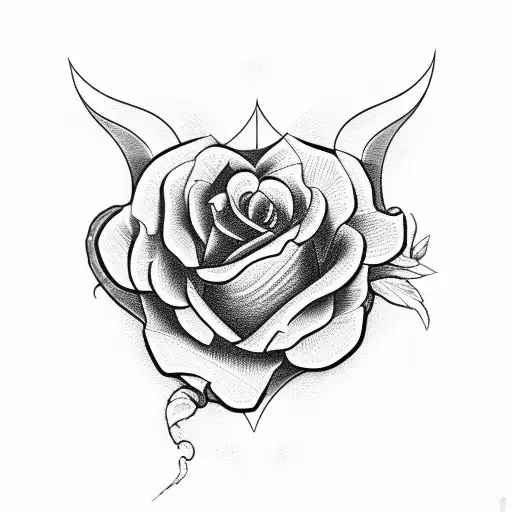 testament and rosé  tattoo design idea