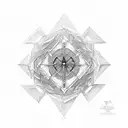 A tattoo representing resilience and intelligence through a intricate geometric design tattoo design idea